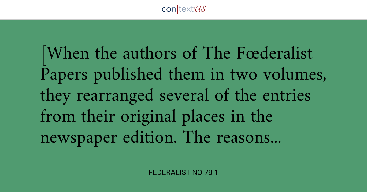 The federalist online 78