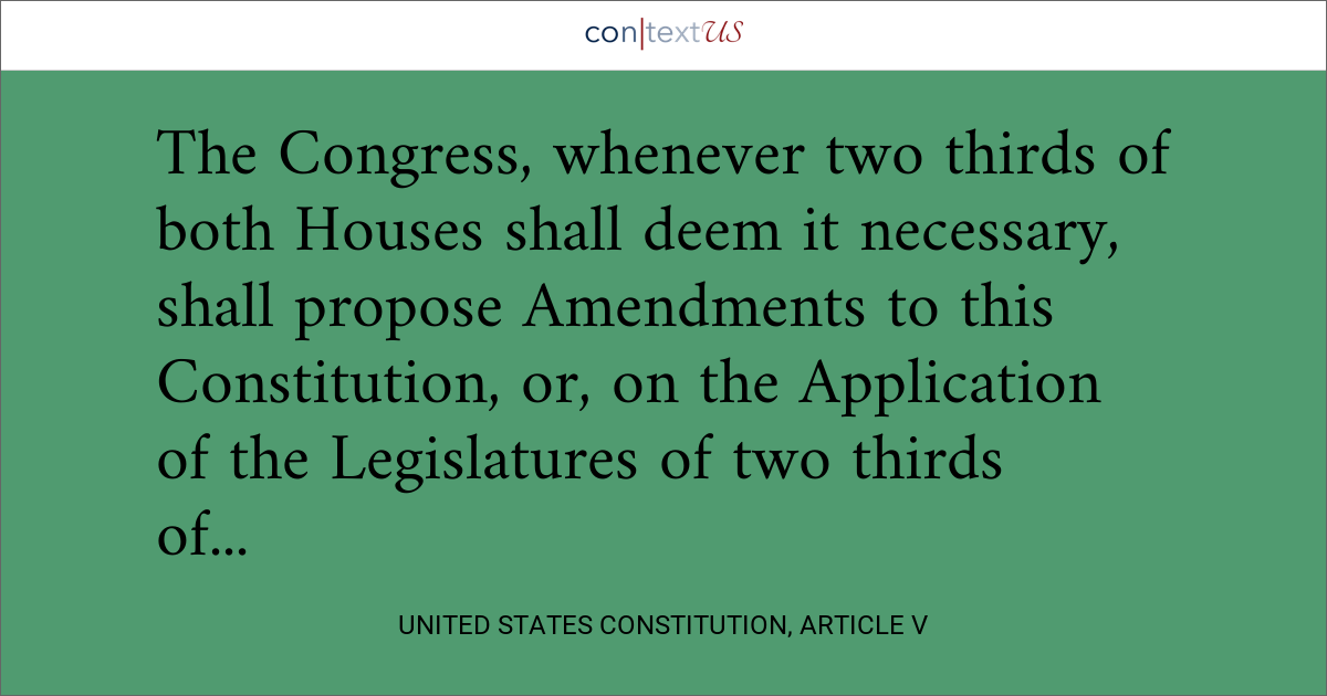 United States Constitution Article V